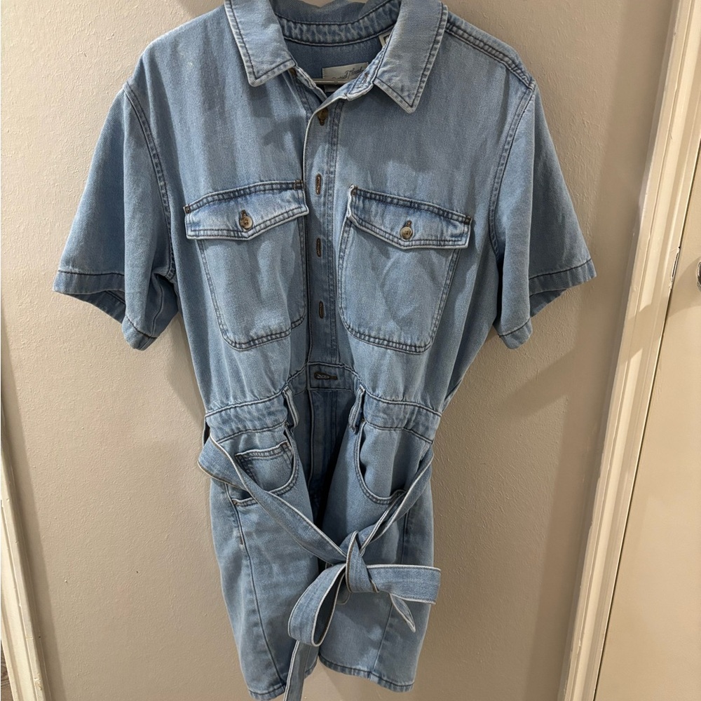 Universal Thread Light Blue Denim Romper